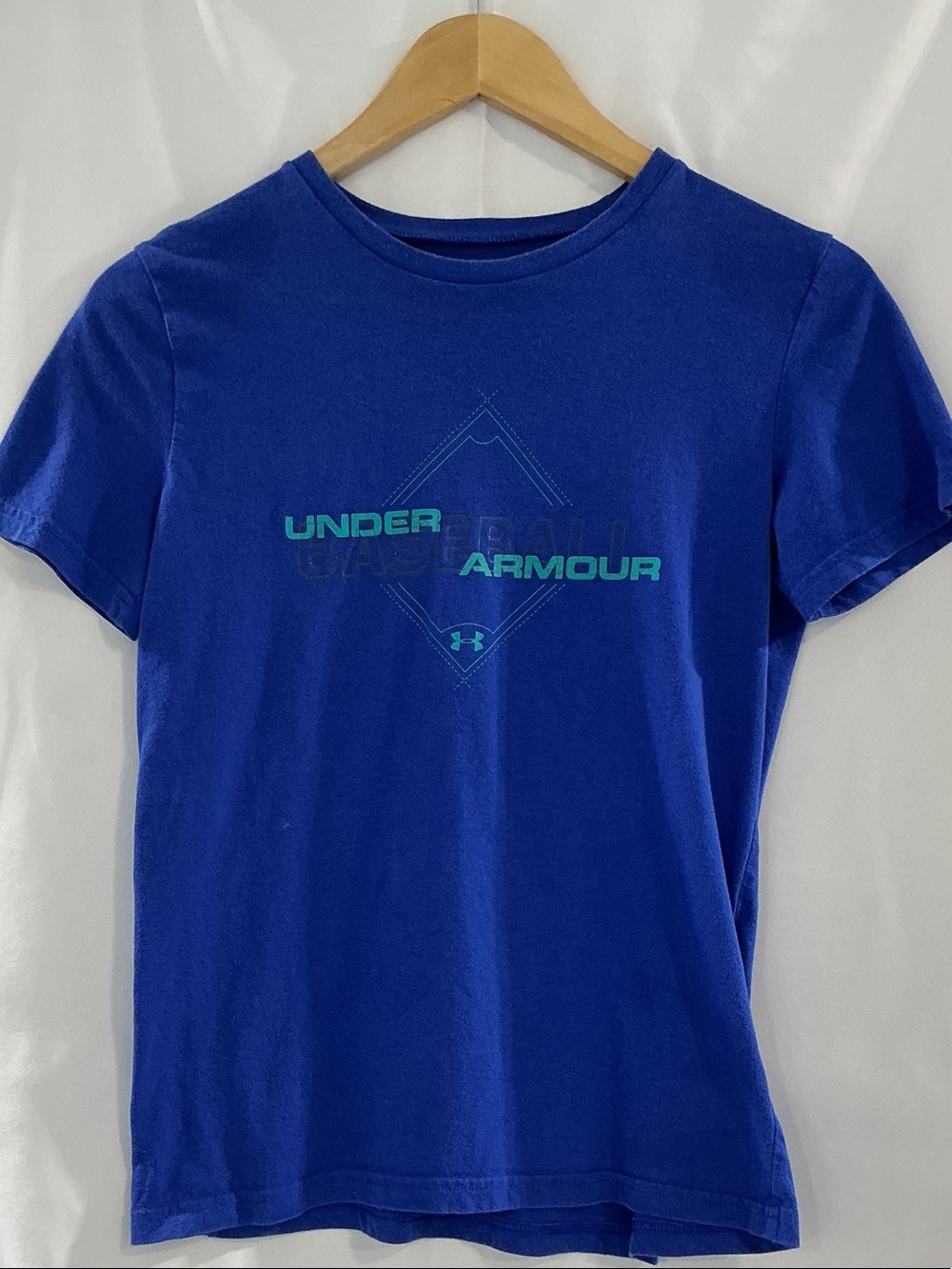 Under Armour Royal Blue Tee with Teal Logo